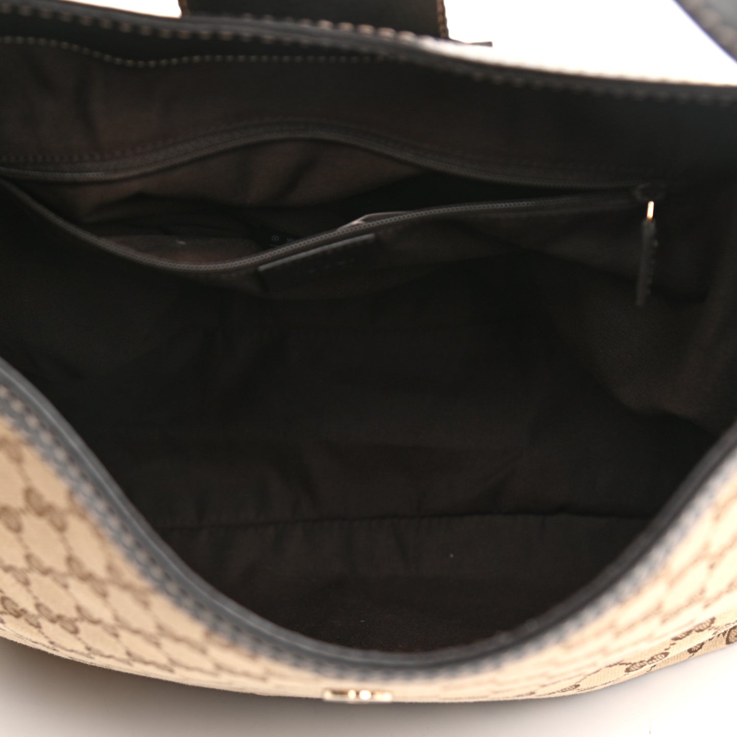 Monogram Large New Ladies Web Hobo Dark Brown