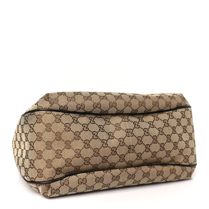 Gucci Monogram Web Medium Dressage Hobo Dark Brown 4 of 9