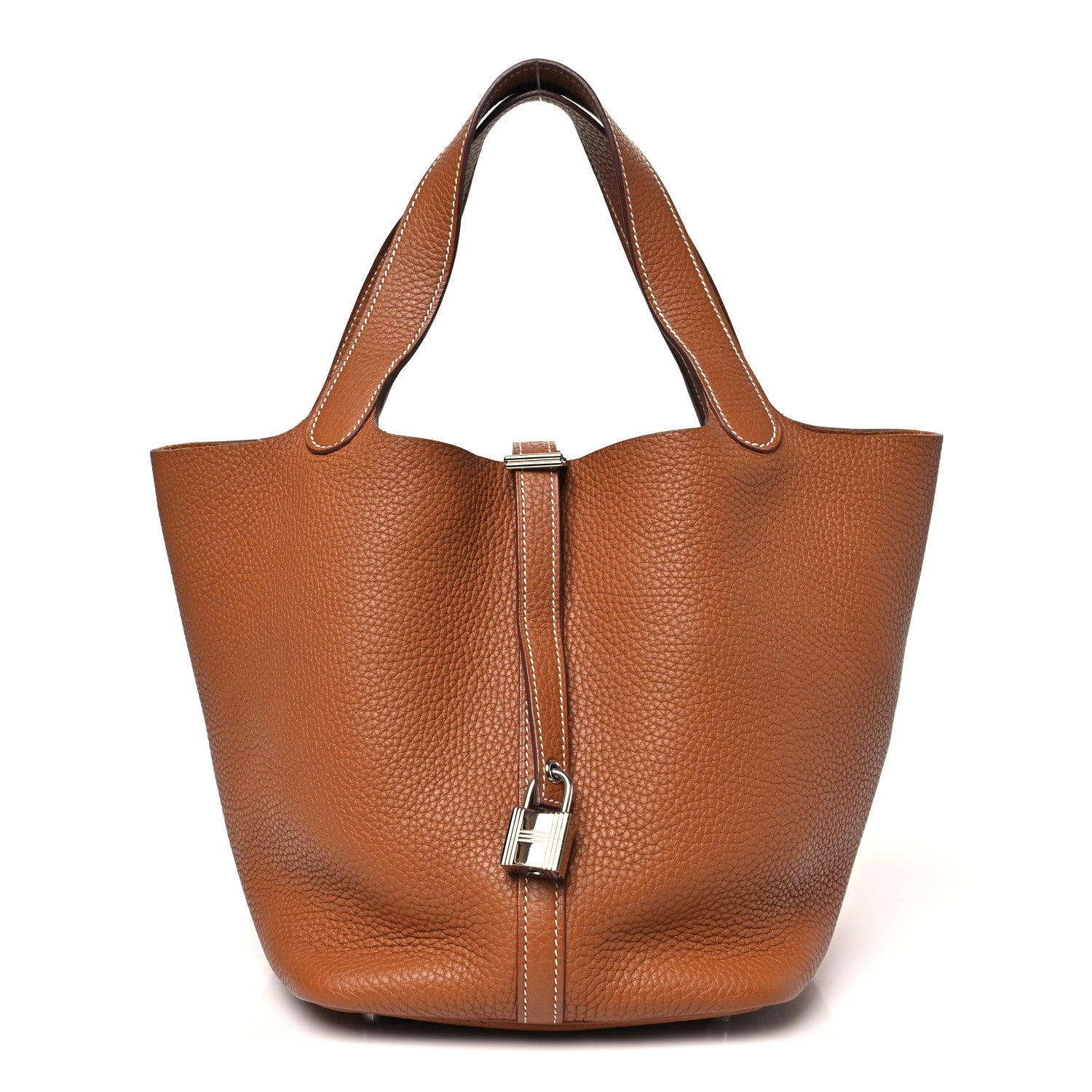 Hermes Taurillon Clemence Picotin Lock 22 MM Gold 1 of 10