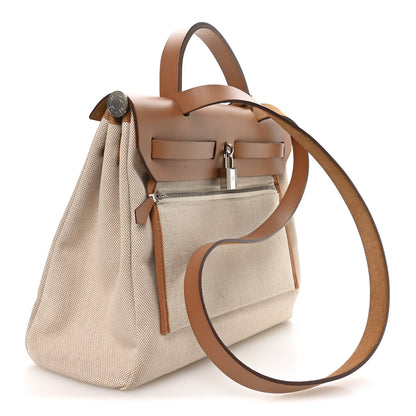 Hermes Vache Hunter Toile Pegase Pop Herbag Zip Retourne 31 PM Capucine 4 of 11
