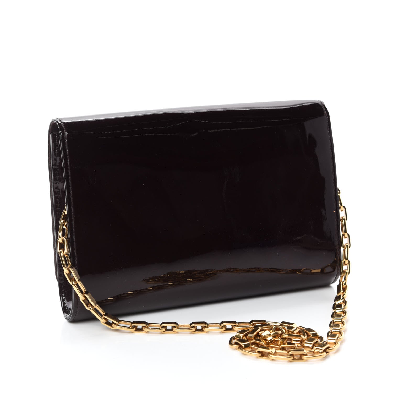 Louis Vuitton Patent Chain Louise GM Amarante 3 of 10