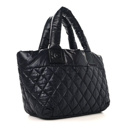 Chanel Nylon Quilted Small Coco Cocoon Tote Black 3 of 10