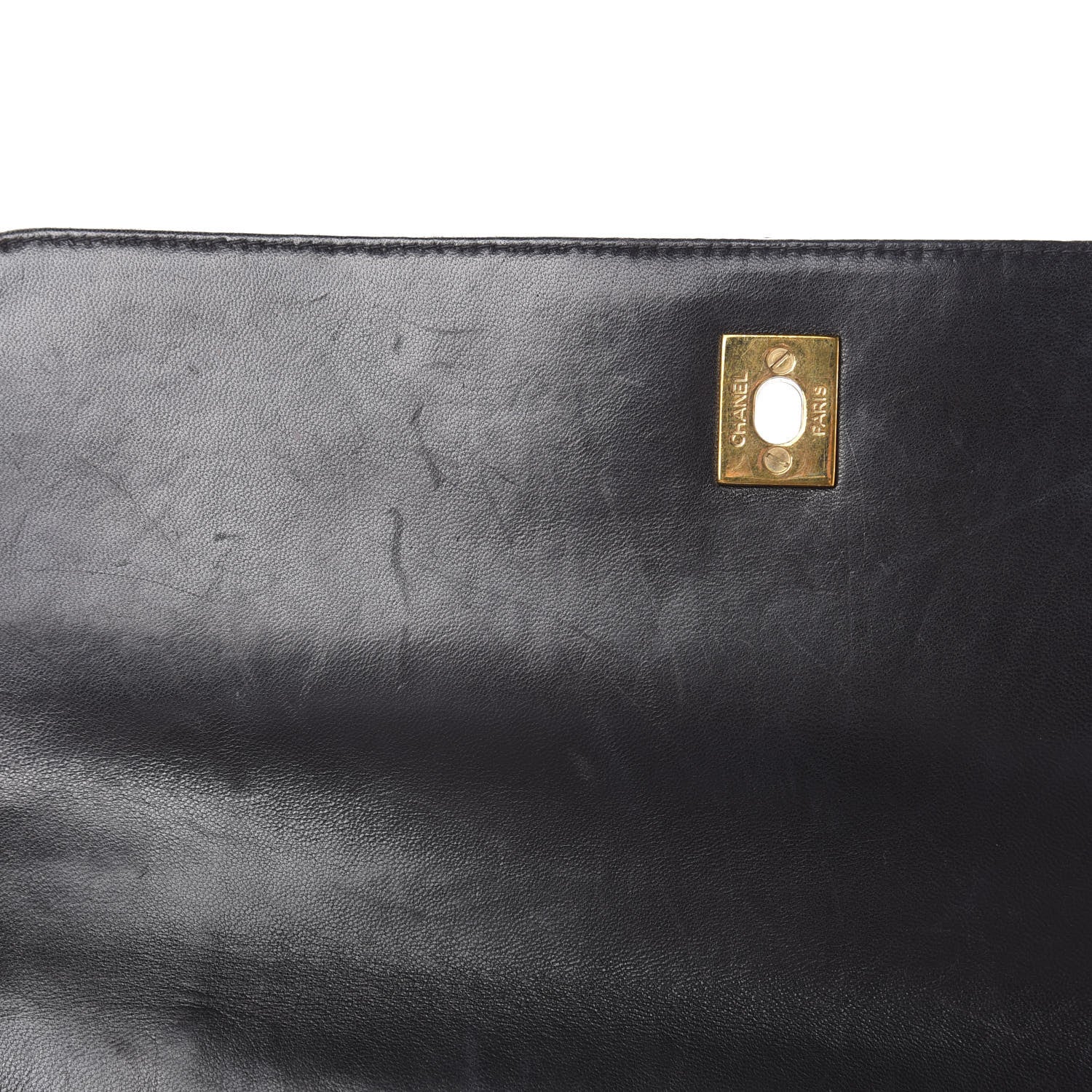 Chanel Lambskin Quilted Jumbo Kelly Flap Bag Black 17 of 22