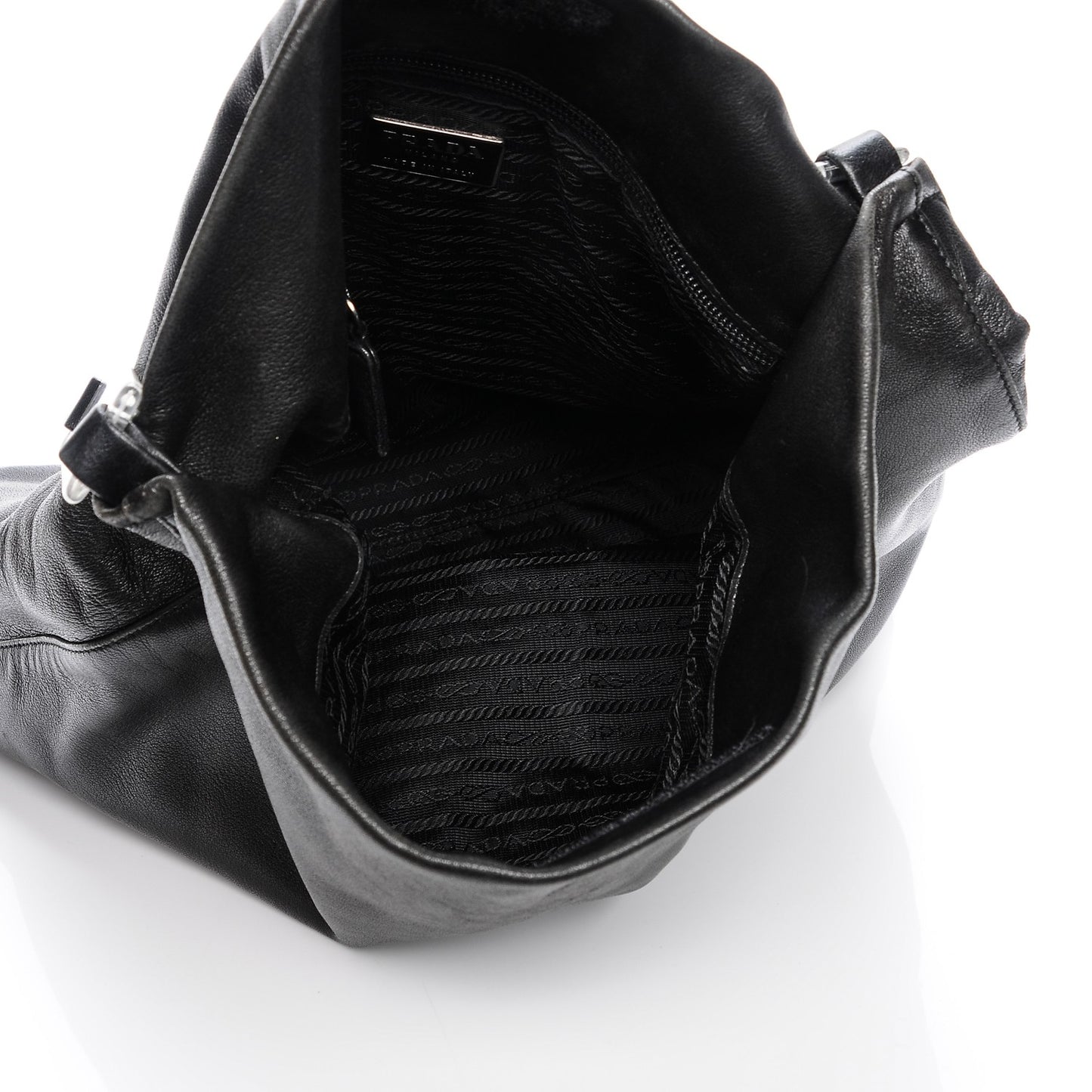 Soft Calf Lucite Hobo Nero Black