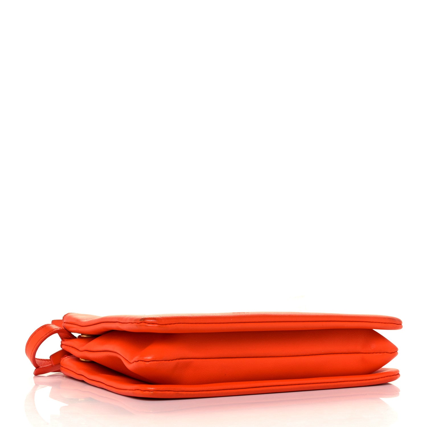 Celine Lambskin Small Trio Crossbody Bag Bright Orange 4 of 12