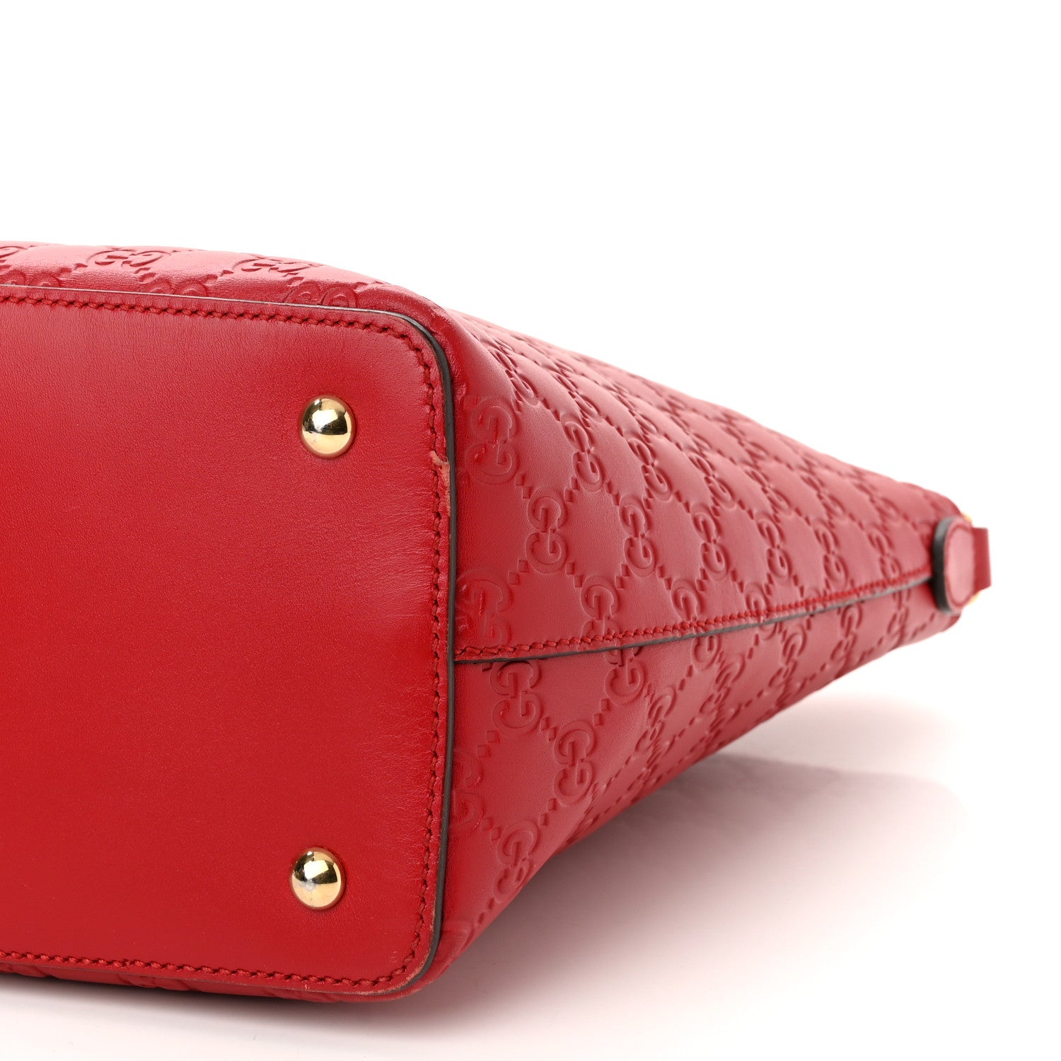 Gucci Guccissima Linea A Foldover Tote Red 10 of 12