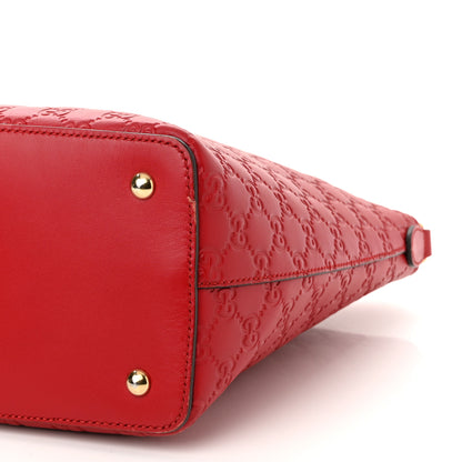 Gucci Guccissima Linea A Foldover Tote Red 10 of 12