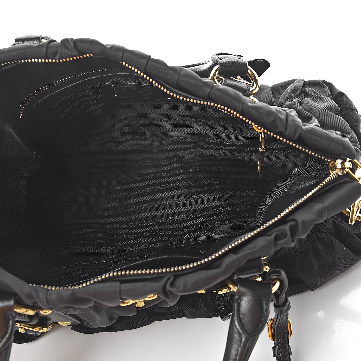Prada Tessuto Nylon Gaufre Shopping Satchel Black 5 of 18