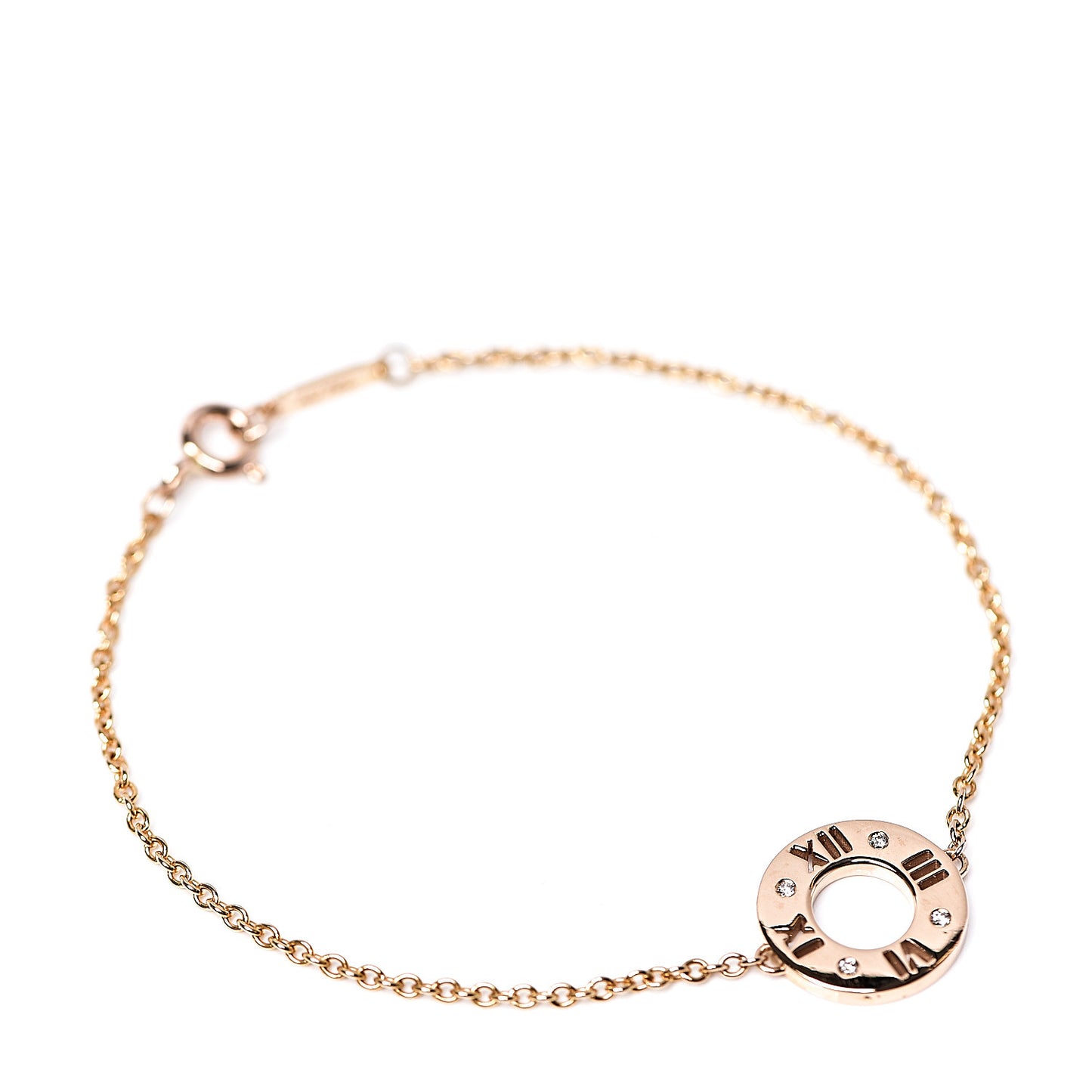 18K Rose Gold Diamond Atlas Pierced Bracelet