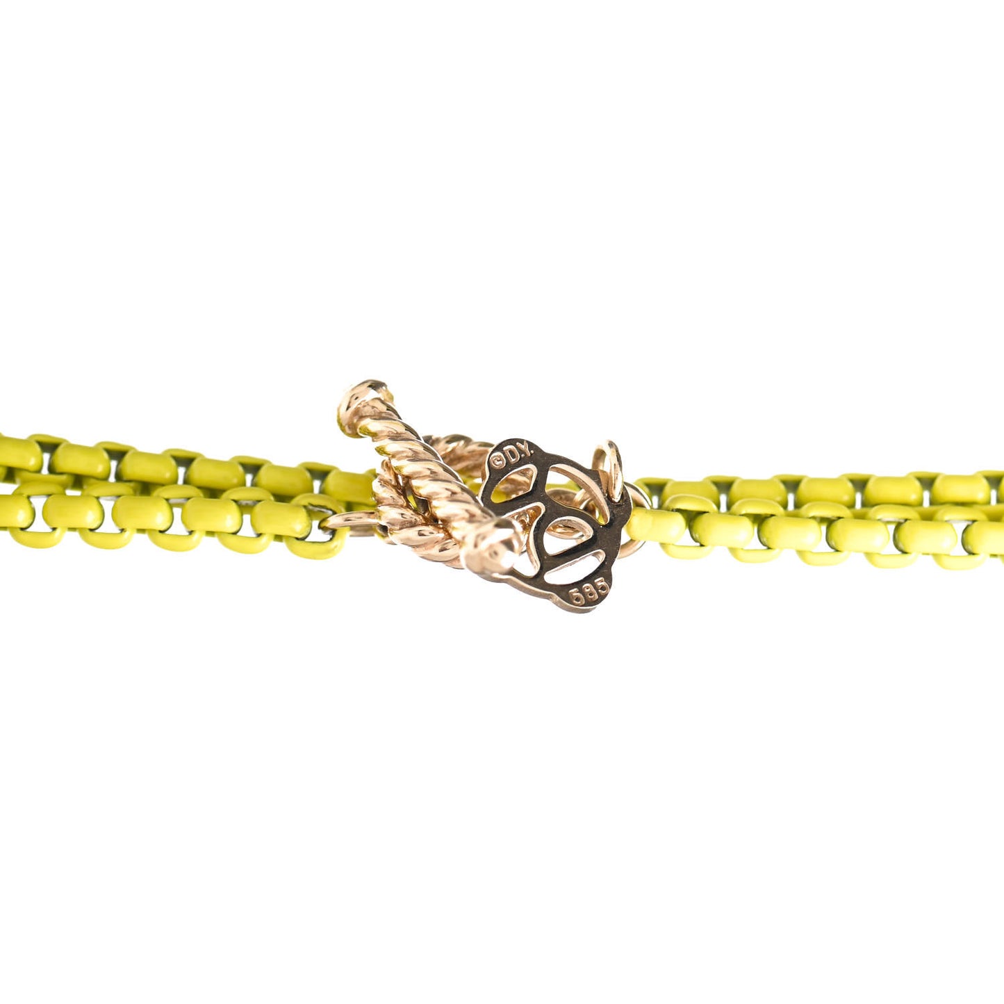 Stainless Steel Acrylic 14K Yellow Gold Bel Aire Chain Necklace Yellow