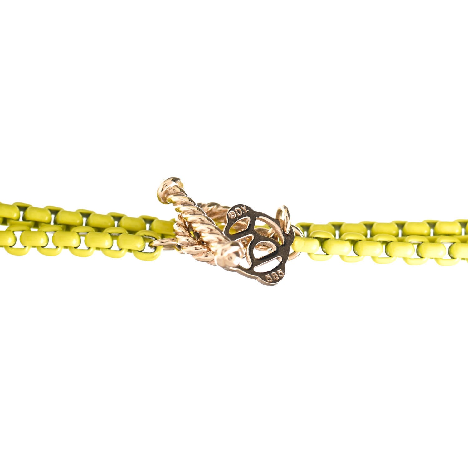 David Yurman Stainless Steel Acrylic 14K Yellow Gold Bel Aire Chain Necklace Yellow 8 of 8