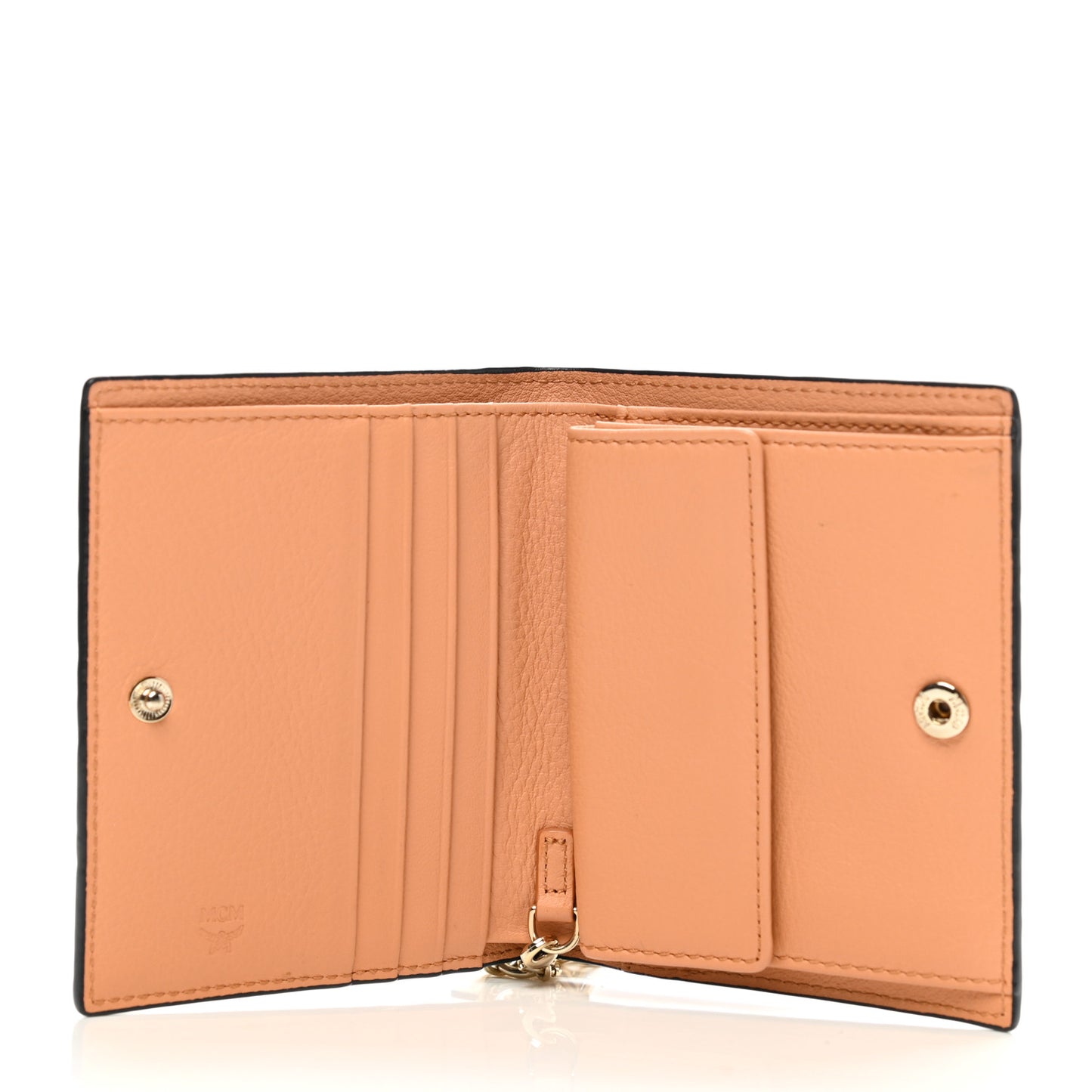 Calfskin Ottomar Monogram Bi-Fold Wallet Black Beige