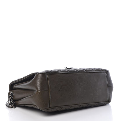 Chanel Caviar Quilted Medium Rock In Rome Single Flap Khaki 4 of 12