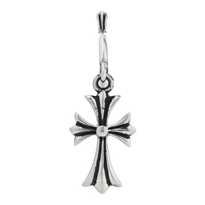 Chrome Hearts Sterling Silver Tiny CH Cross Hoop Drop Single Earring 1 of 4