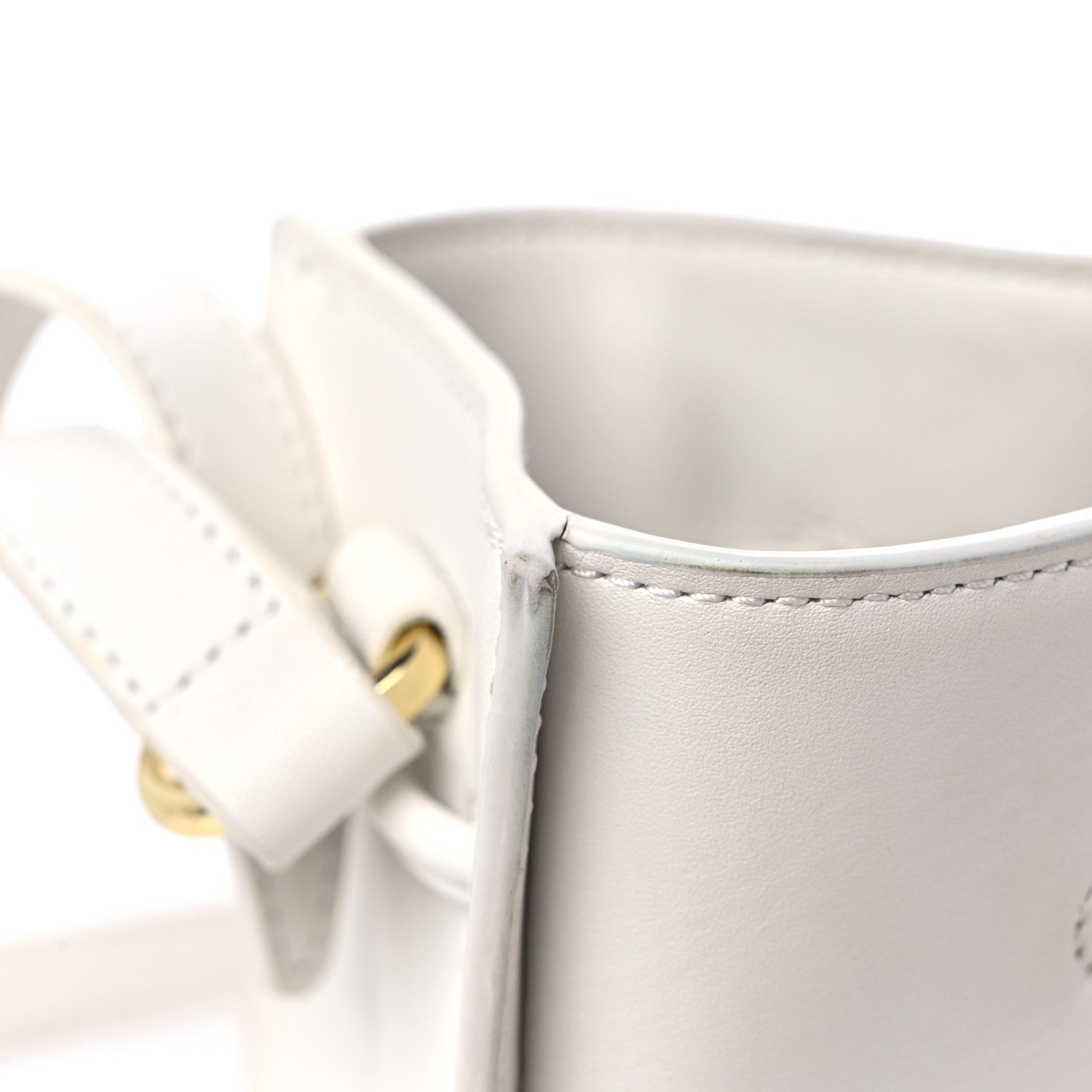 3.1 Phillip Lim Smooth Calfskin Mini Soleil Bucket Bag White 12 of 13