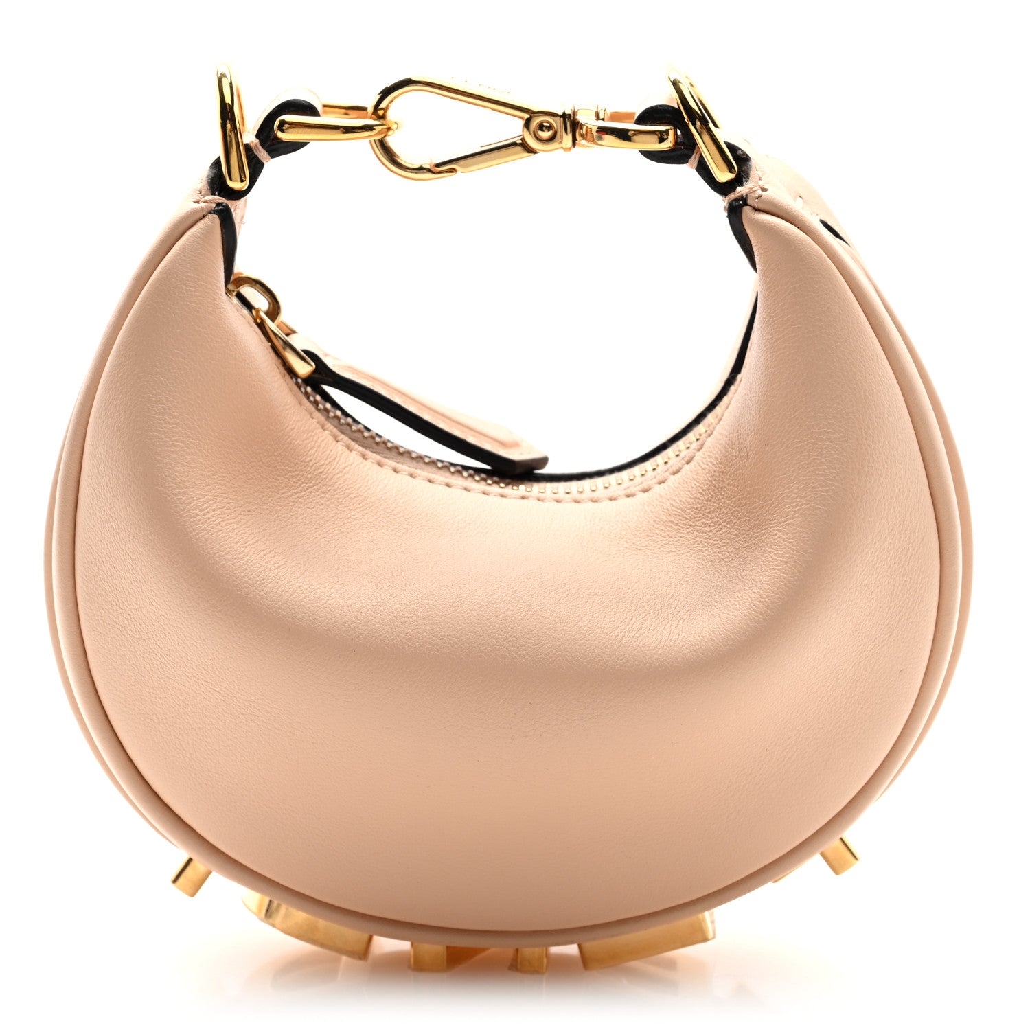 Fendi Vitello Grace Matte Nano Fendigraphy Hobo Charm Light Rose 1 of 6