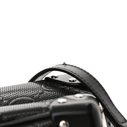 Gucci Calfskin GG Tennis Embossed Square Messenger Bag Black 13 of 14