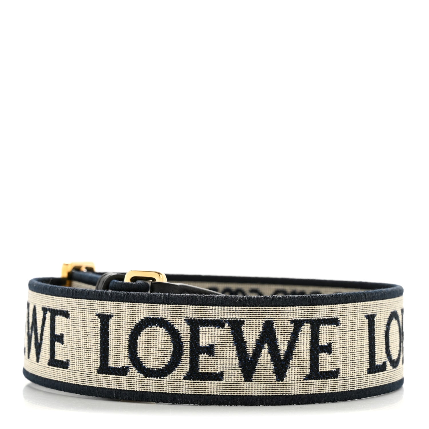 Loewe Calfskin Jacquard Anagram Loop Strap Navy Black 2 of 6