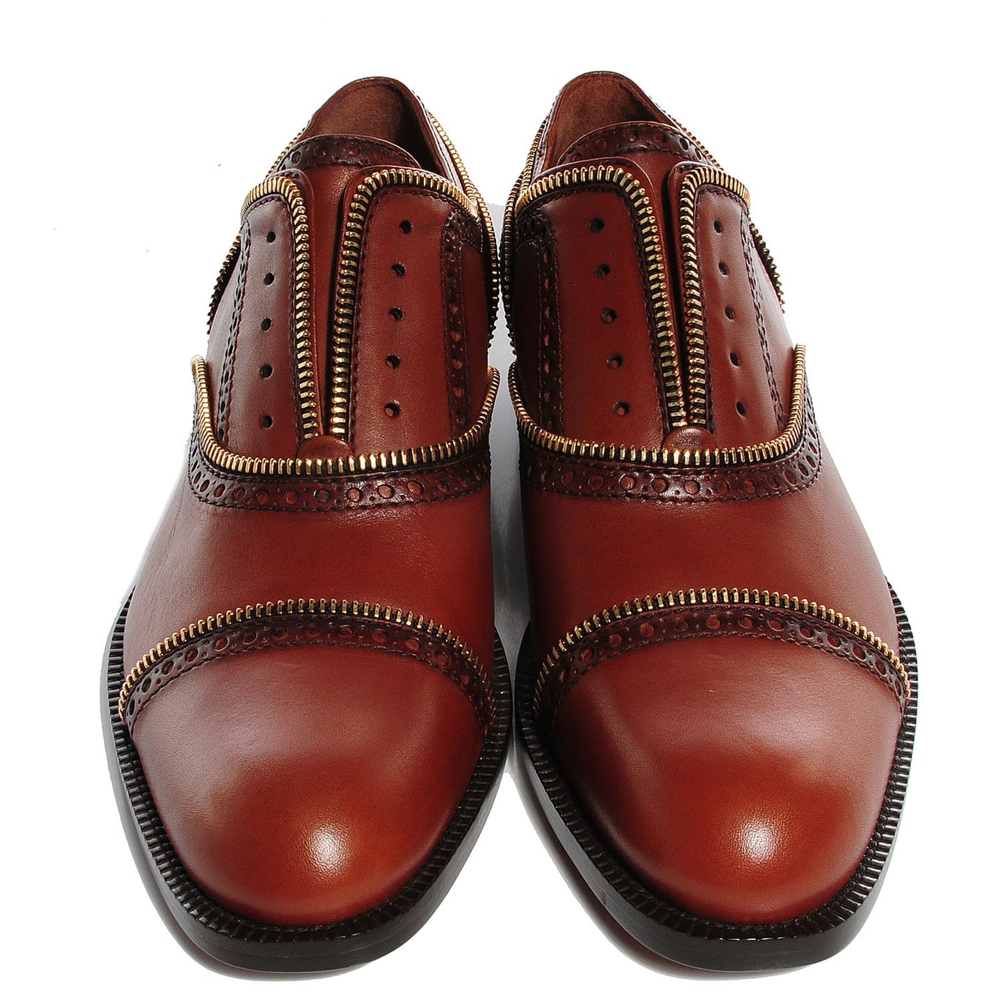 Calfskin Tomboy Richelieu Oxford Flats 37.5 Cognac