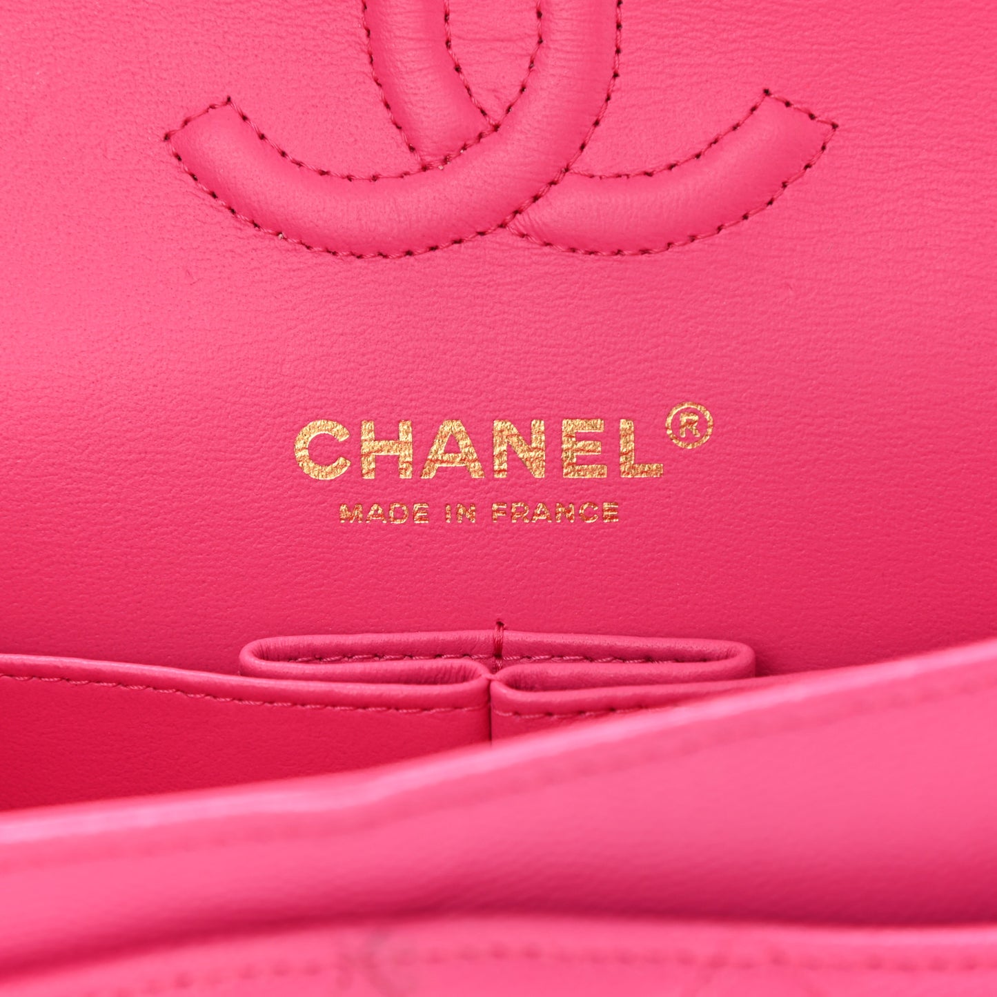 Caviar Quilted Small Double Flap Dark Pink