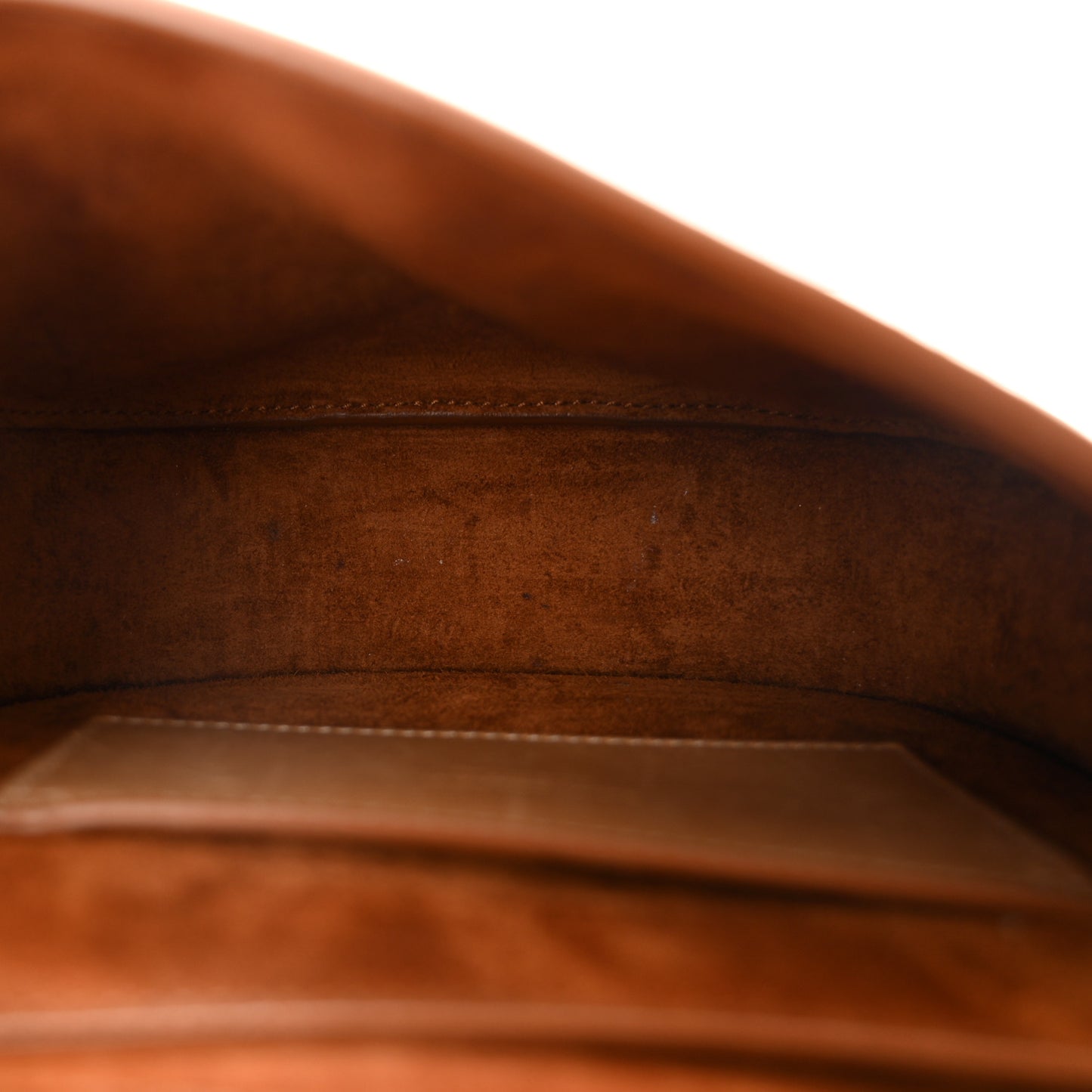 Smooth Vintage Calfskin Small Kaia Satchel Brown Gold