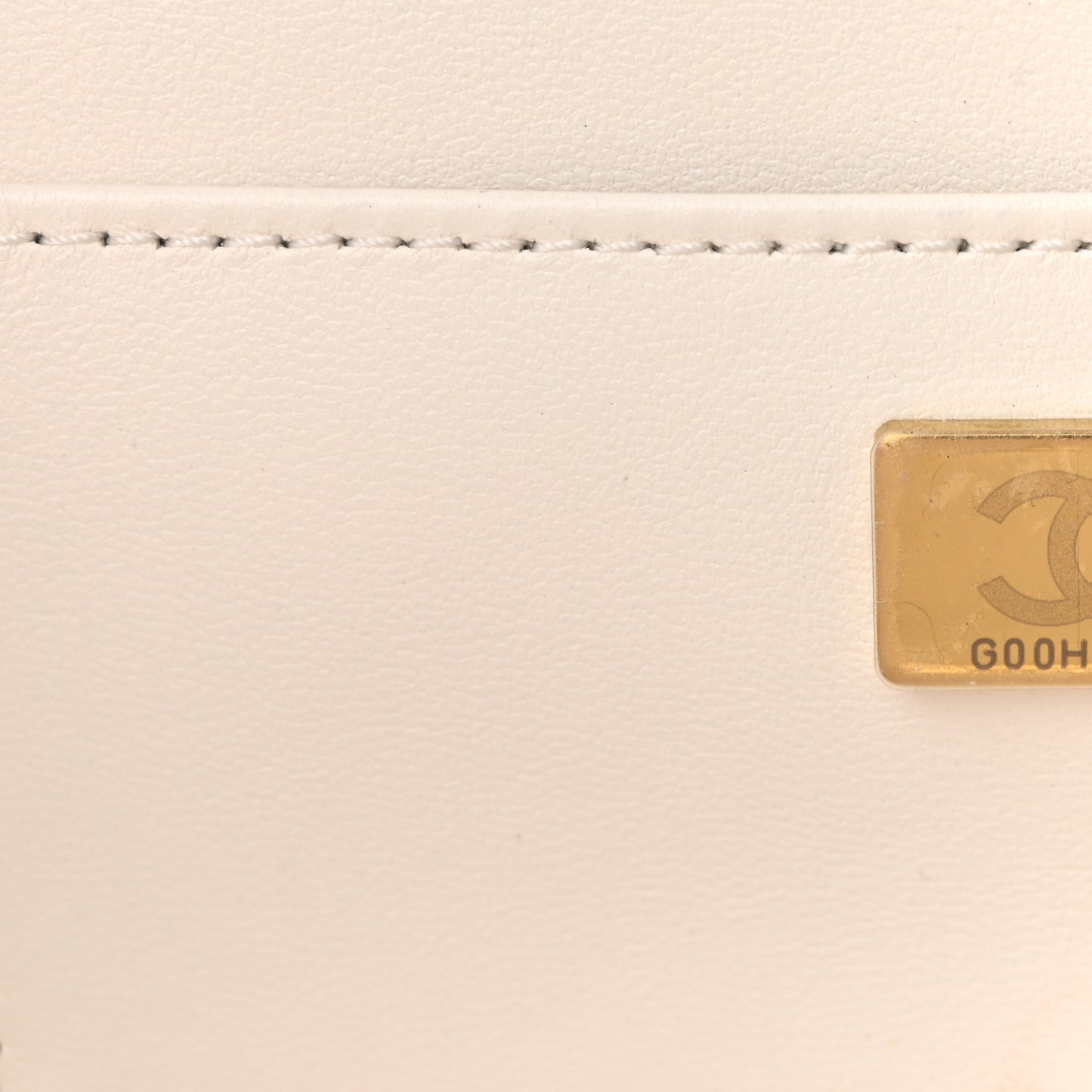Lambskin Quilted Coco Click Bag White