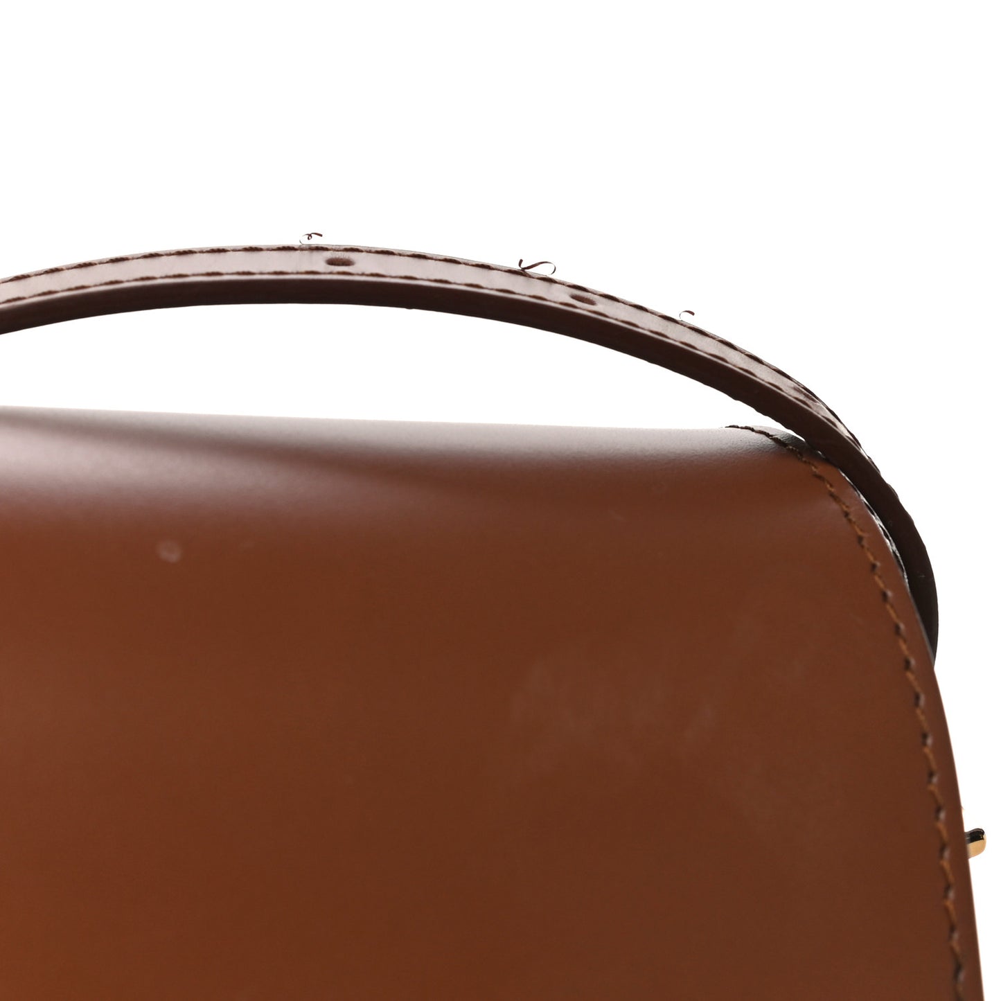 Smooth Calfskin Two Tone Small Grace Bag Malt Brown Black