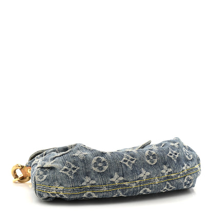 Louis Vuitton Monogram Denim Mini Pleaty Blue 4 of 12
