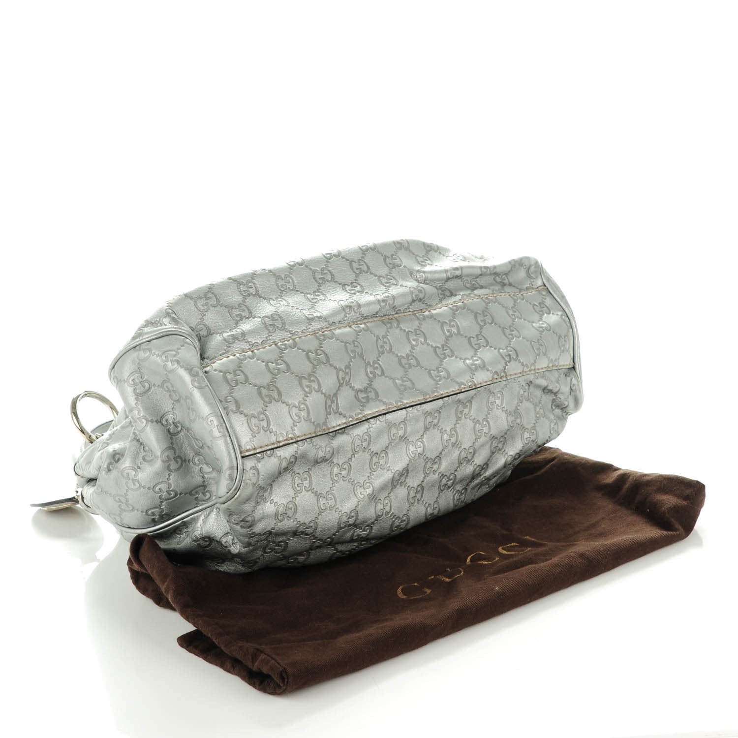 Gucci Guccissima Medium Sukey Tote Silver 4 of 7