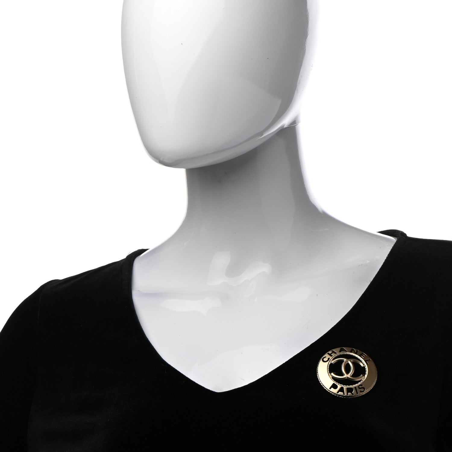 Chanel Metal CC Paris Brooch Gold 2 of 5