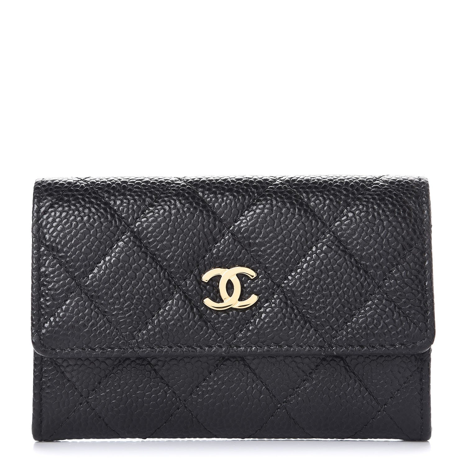 Chanel Caviar Quilted Flap Card Holder Black 1 of 9