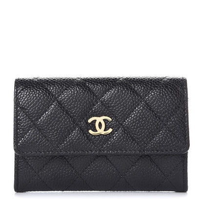 Chanel Caviar Quilted Flap Card Holder Black 1 of 9