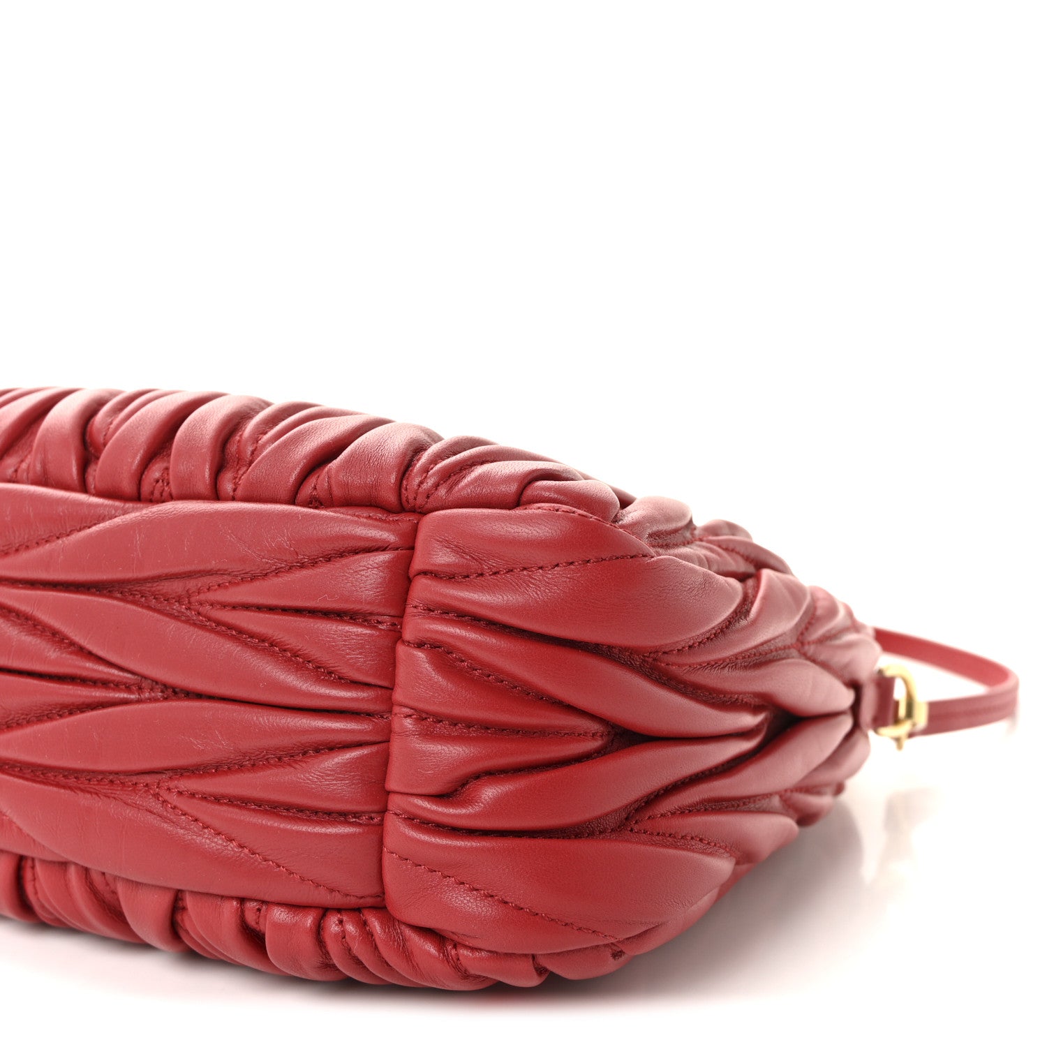 Miu Miu Nappa Matelasse Small Wander Hobo Rosso 9 of 9