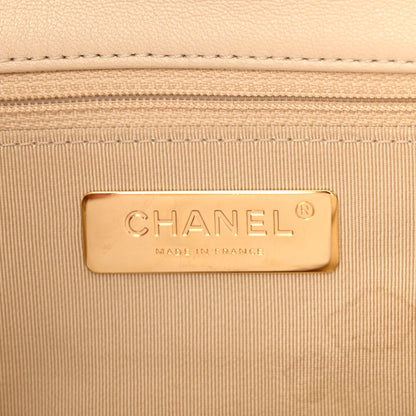 Chanel Lambskin Quilted Large Chanel 19 Flap Beige 6 of 14