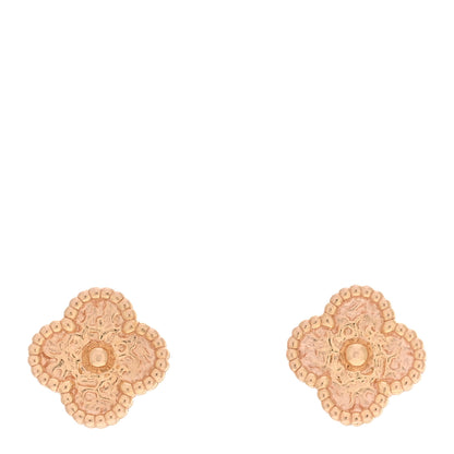 Van Cleef & Arpels 18K Rose Gold Sweet Alhambra Earrings 1 of 5