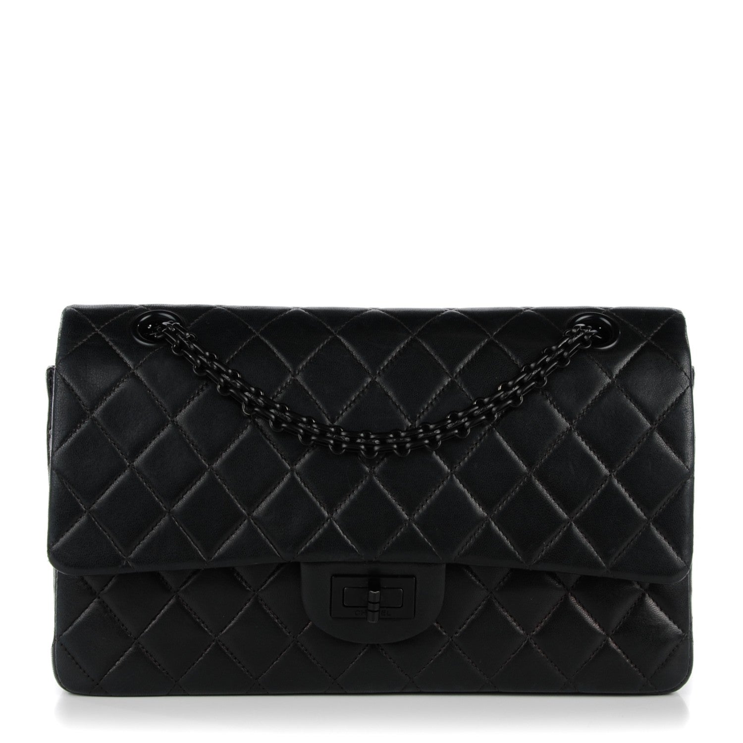 Chanel Lambskin Quilted 2.55 Reissue 225 Flap Black 1 of 10