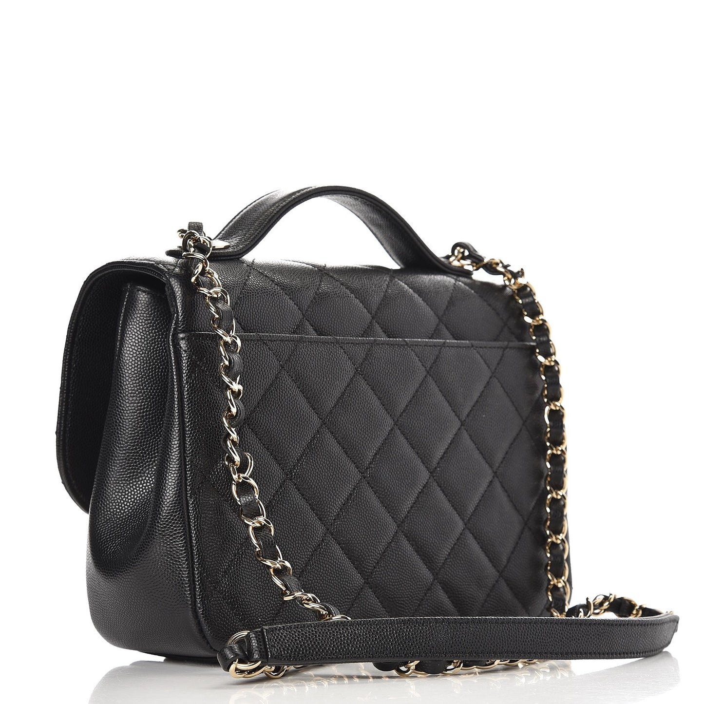Caviar Quilted Medium Business Affinity Flap Black