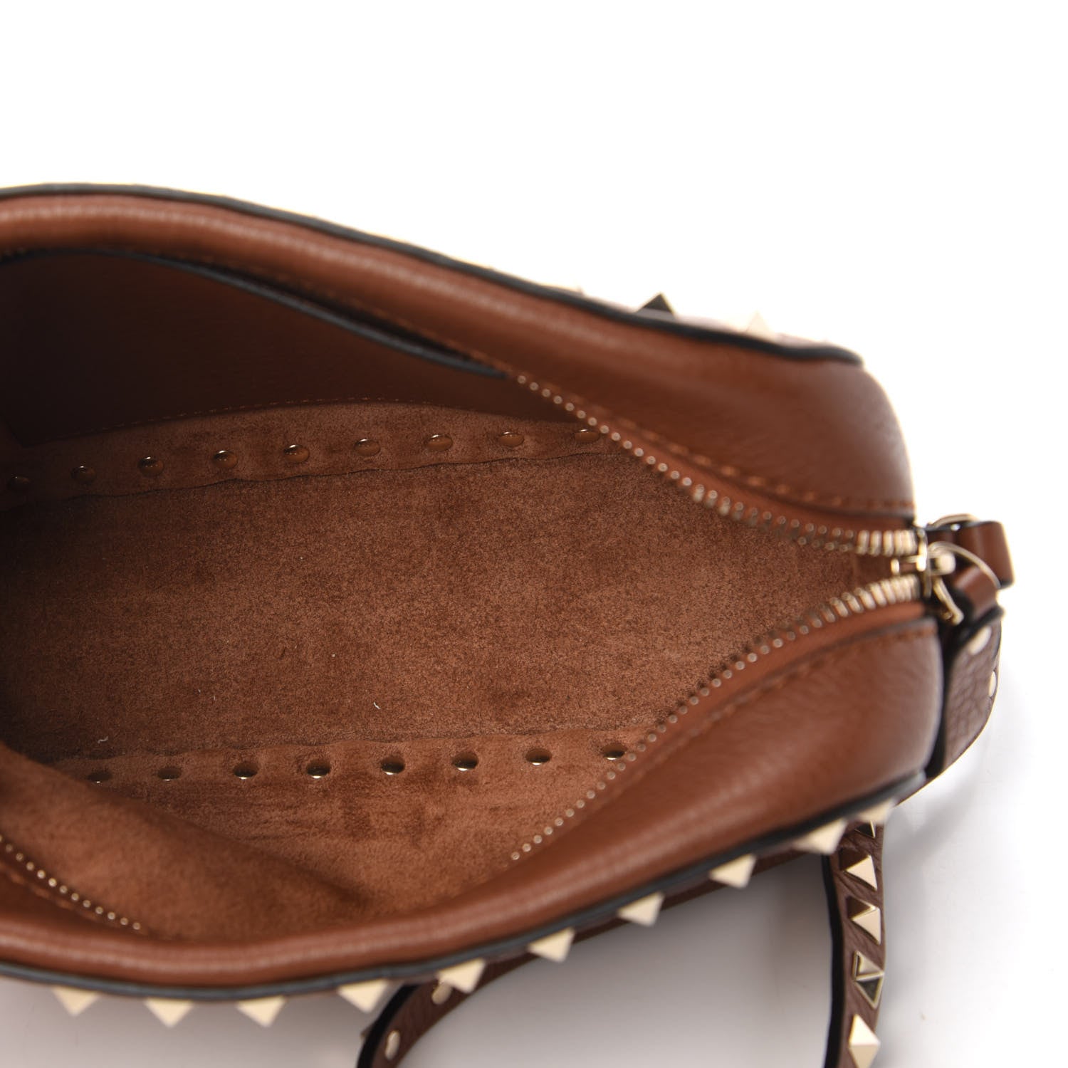 Valentino Garavani Pebbled Calfskin Rockstud Camera Crossbody Bag Bright Cognac 5 of 9