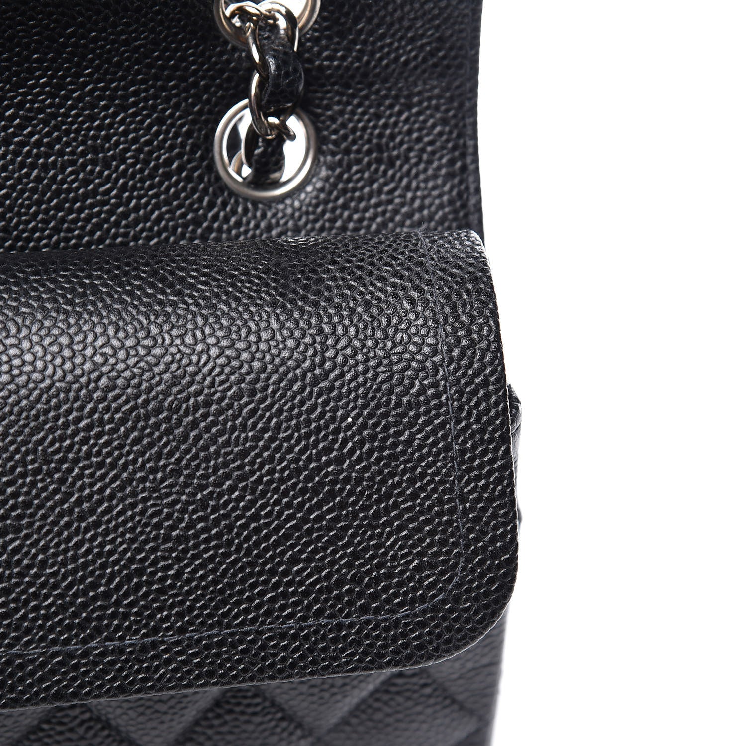 Chanel Caviar Quilted Medium Double Flap Black 11 of 12