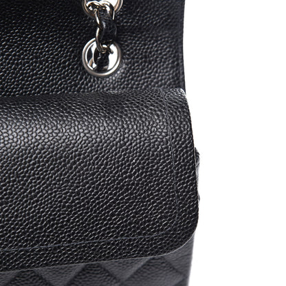 Chanel Caviar Quilted Medium Double Flap Black 11 of 12