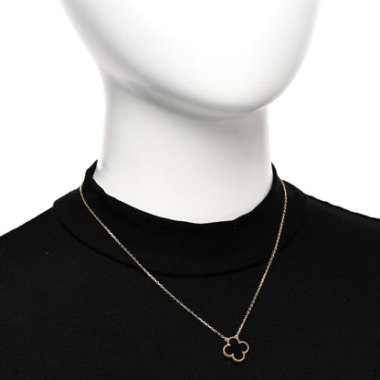 Van Cleef & Arpels 18K Yellow Gold Black Onyx Vintage Alhambra Pendant Necklace 2 of 4