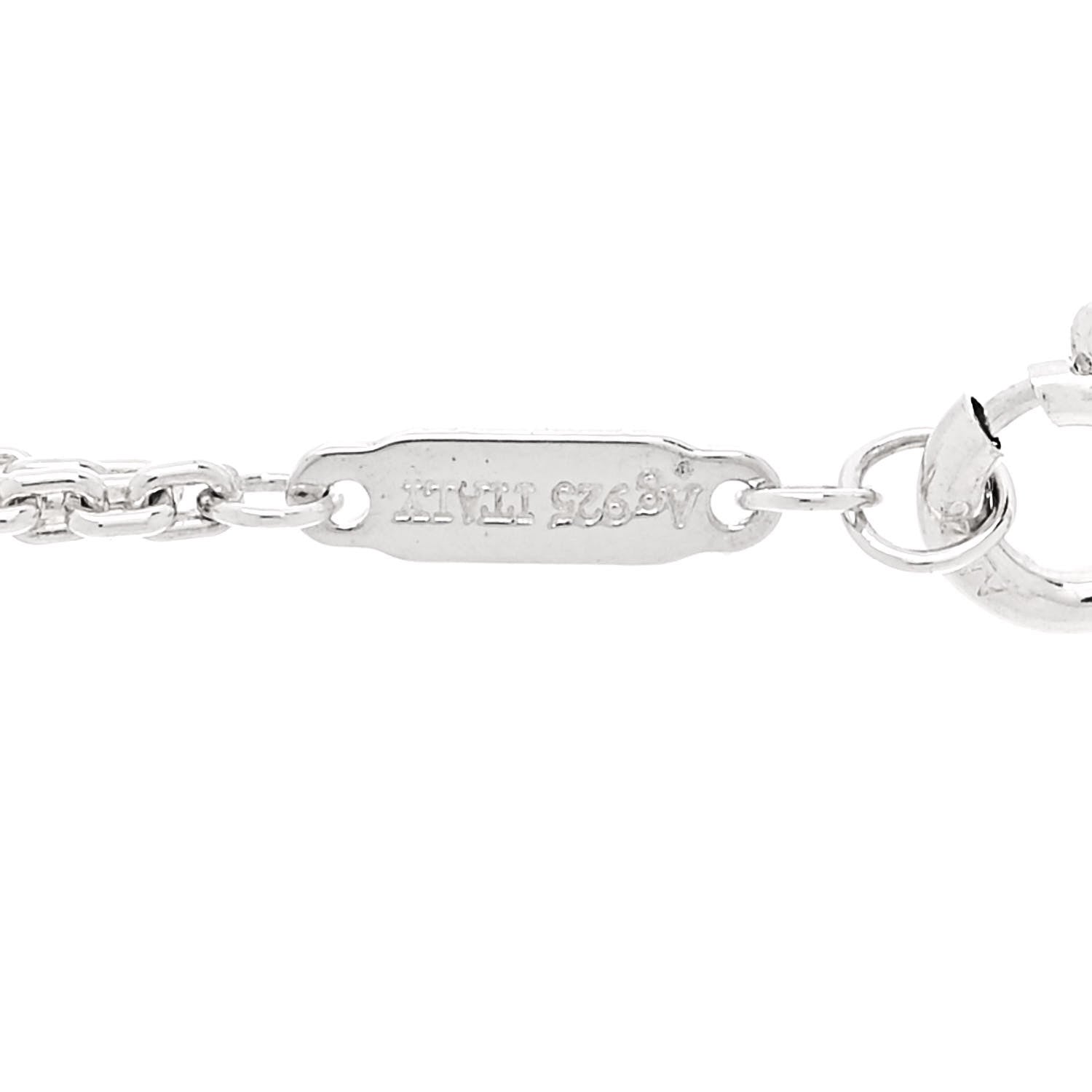 Tiffany Sterling Silver Double HardWear Link Pendant Necklace 6 of 7