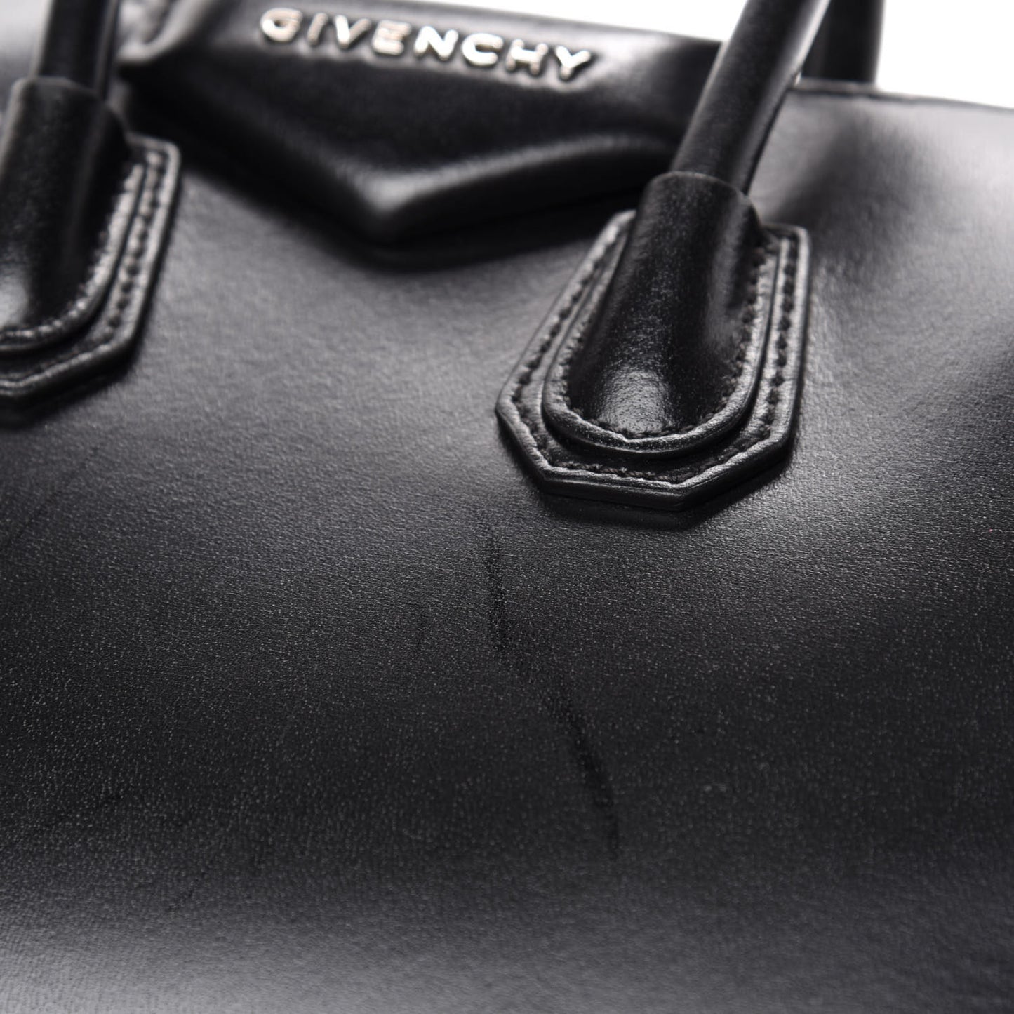 Shiny Lord Calfskin Mini Antigona Black