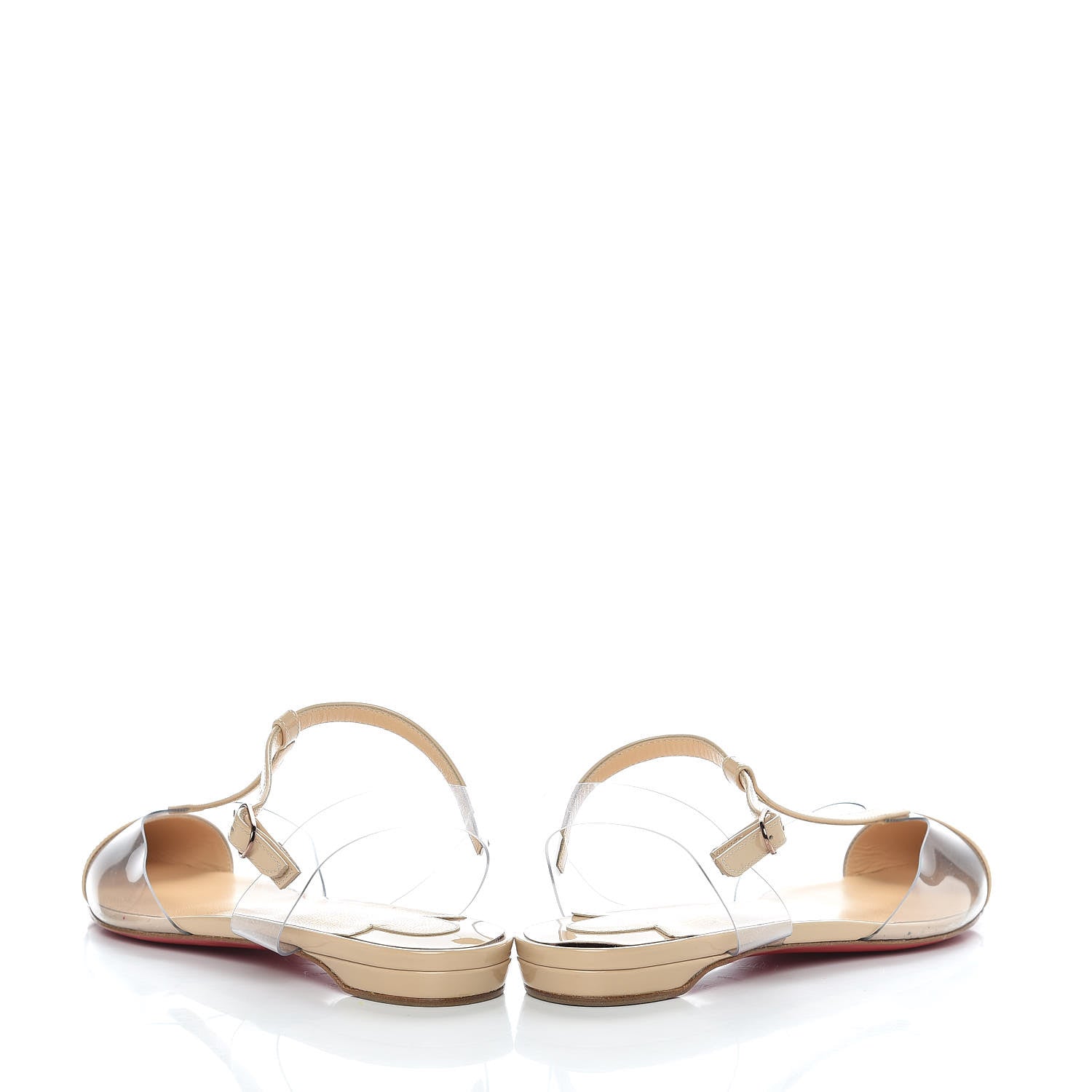 Christian Louboutin Patent PVC Nosy Flats 36.5 Nude Transparent 5 of 13