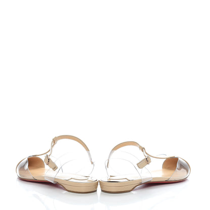 Christian Louboutin Patent PVC Nosy Flats 36.5 Nude Transparent 5 of 13