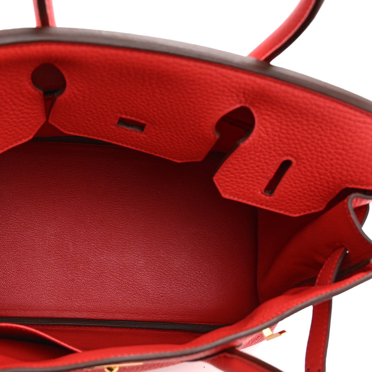 Taurillon Clemence Birkin 30 Rouge Pivoine