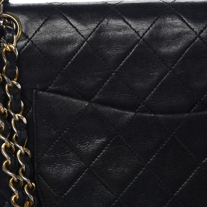 Chanel Lambskin Quilted Medium Double Flap Black 16 of 17