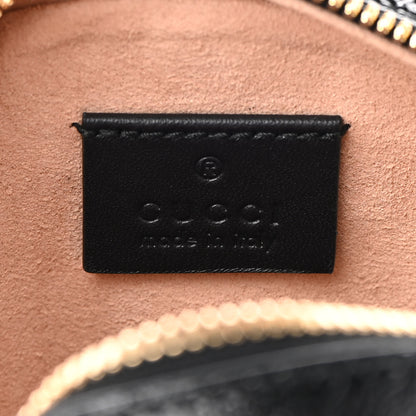 Gucci Suede Patent Web Mini Ophidia Round Shoulder Bag Hibiscus Red Black 6 of 9