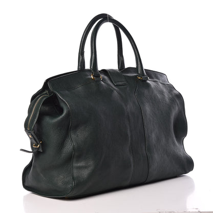Saint Laurent Sheepskin Large Cabas ChYc Dark Green 3 of 19