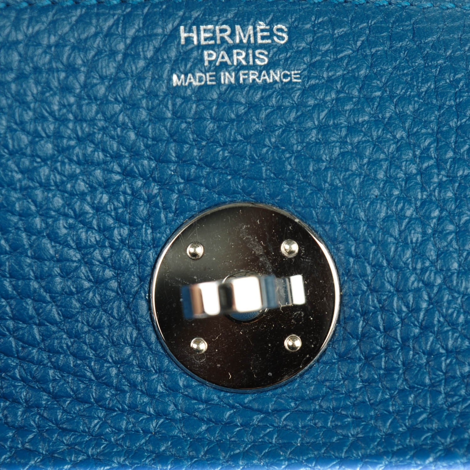 Hermes Taurillon Clemence Lindy 30 Bleu de Galice 6 of 7